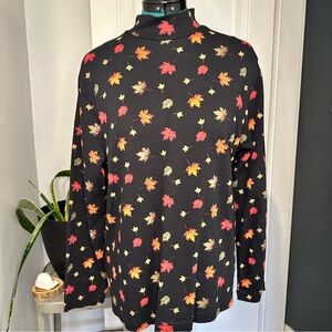 croft & barrow VINTAGE CROFT & BARROW Large Granny Turtleneck Cabincore